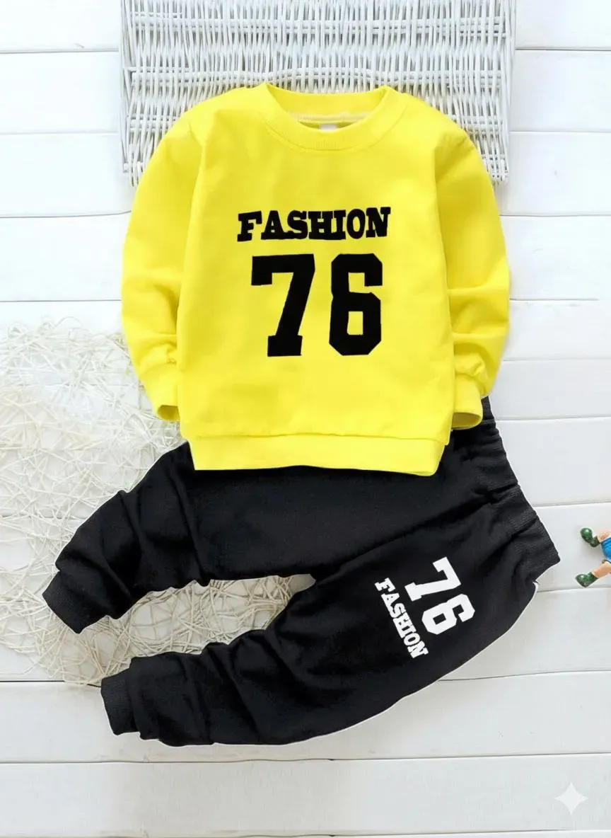 Kid Fleece Printed Tracksuit