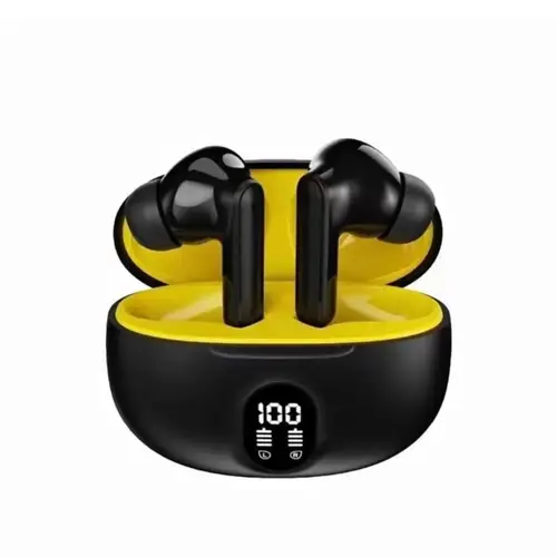 TWS Wireless Earbuds with LED Display – ENC Noise Cancellation, HiFi Stereo, Bluetooth 5.3 – Available in Black & White